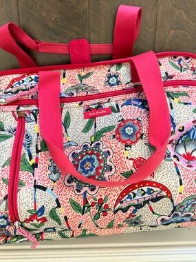 Vera Bradley Pink Floral Quilted Travel Tote